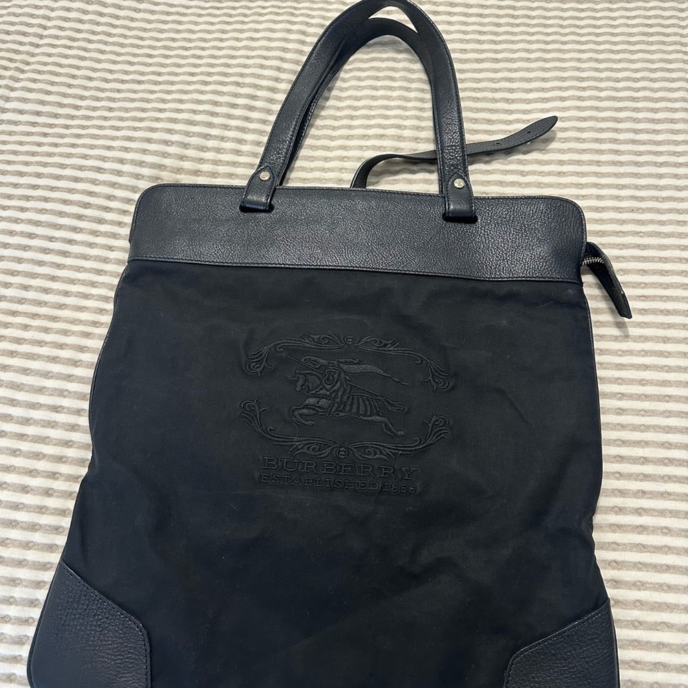 Burberry Black Stowell Roll up Tote